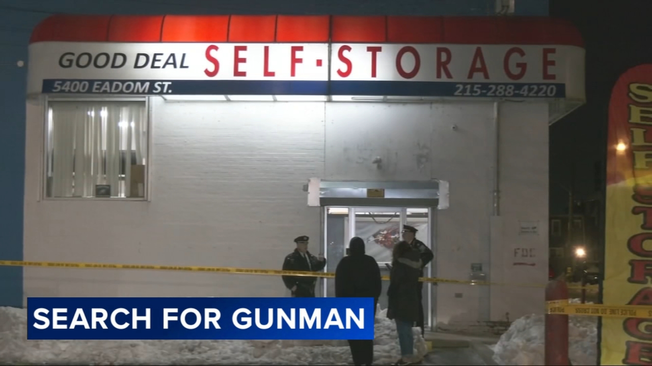 Gunman sought after storage facility manager shot during robbery in Philadelphia