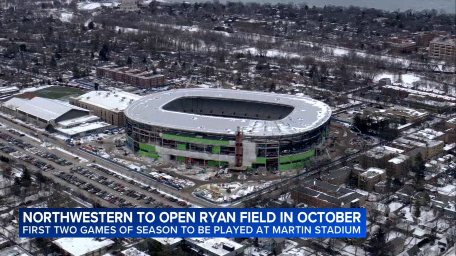 New Ryan Field, Northwestern football stadium in Evanston, Illinois, to ...