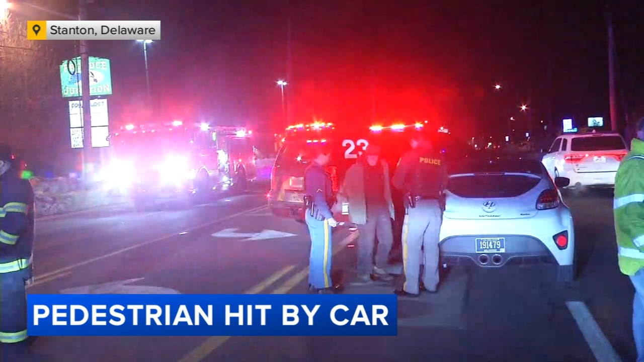 Pedestrian critically injured in Delaware crash