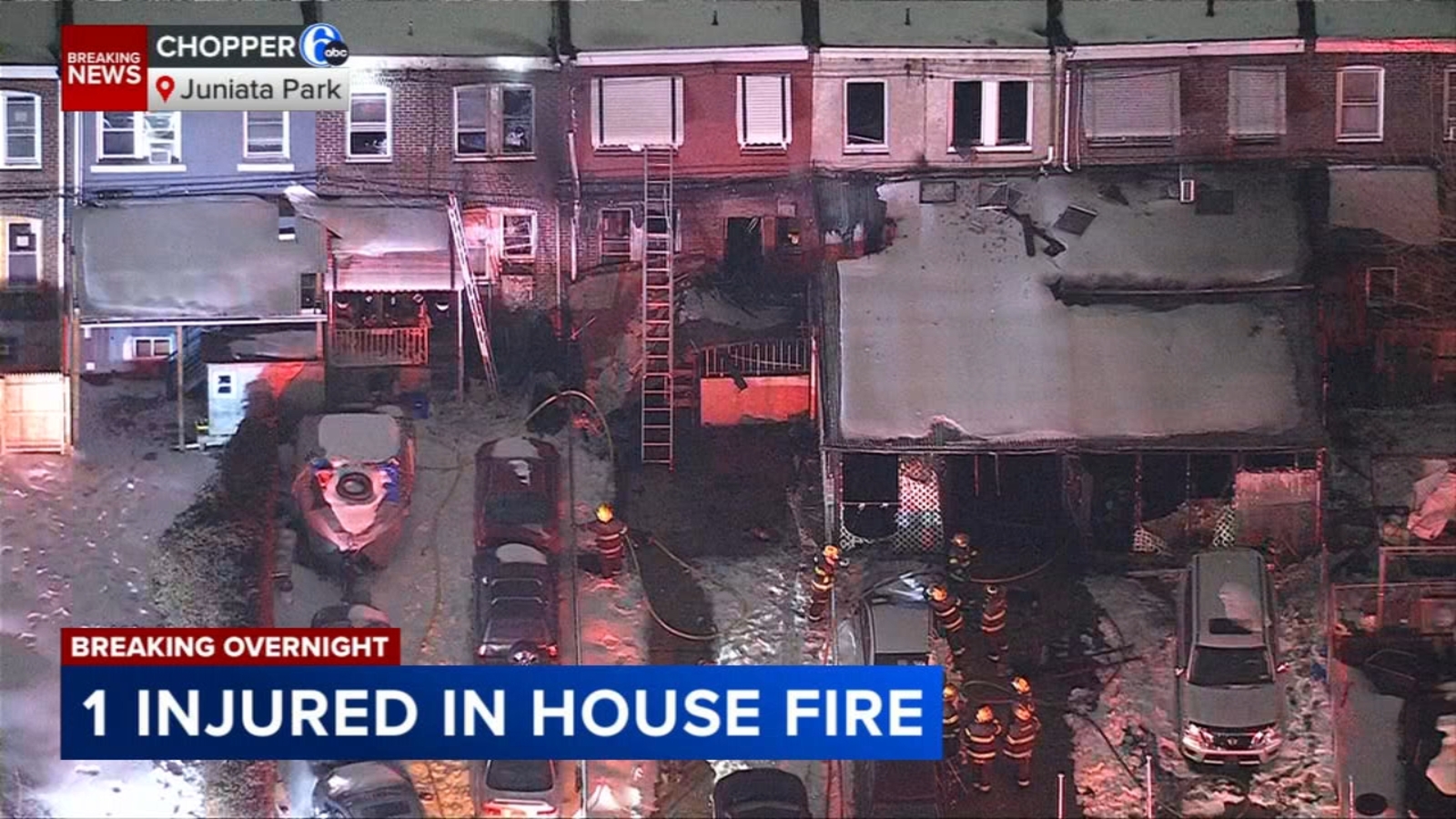 Firefighter injured in house fire in Philadelphia's Juniata Park neighborhood