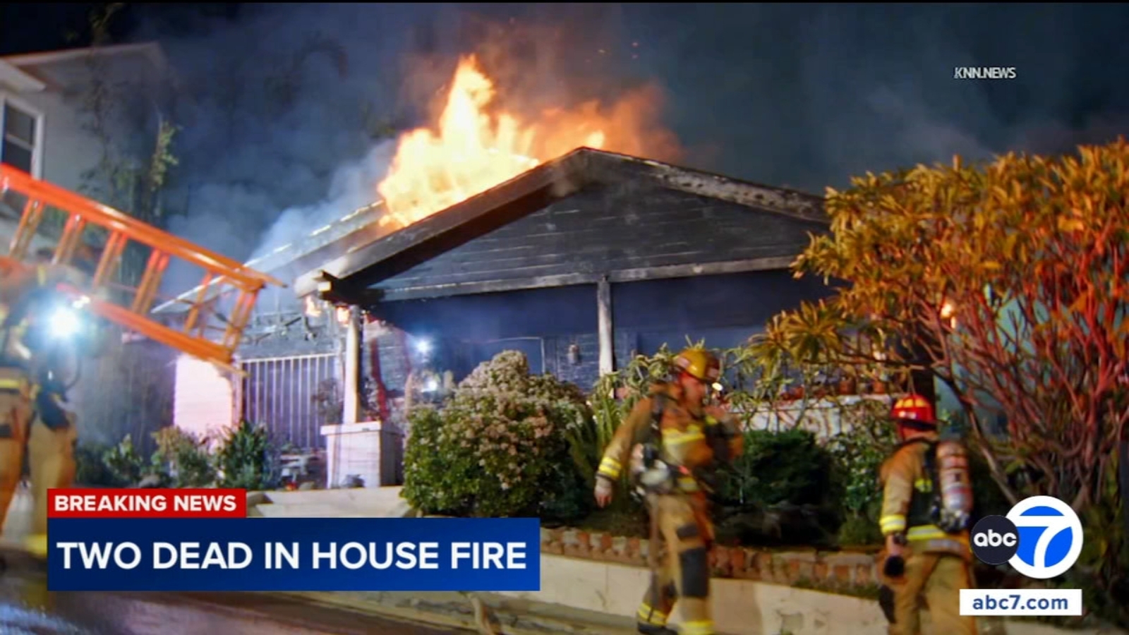 2 dead after fire rips through home in Hollywood