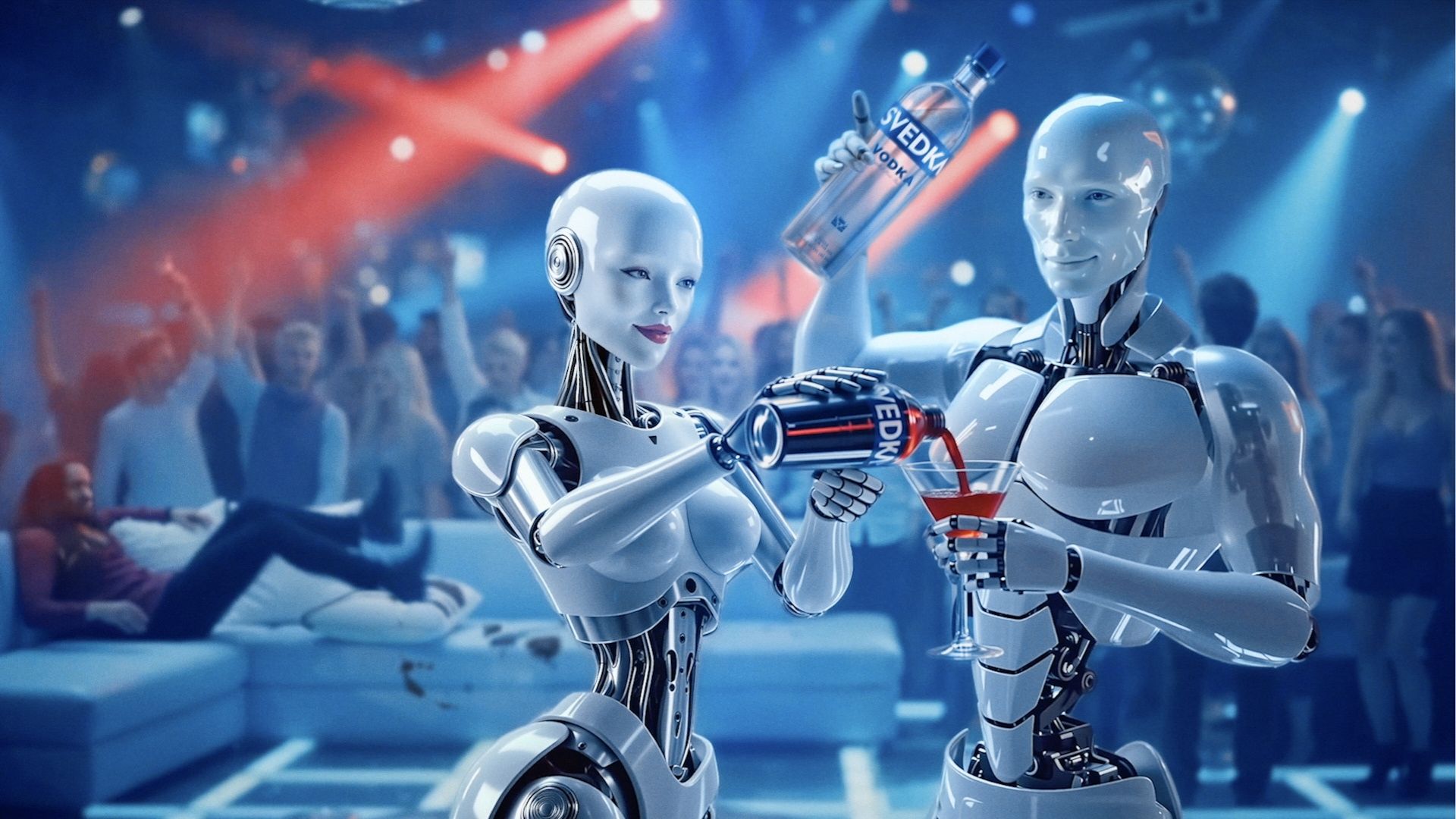 This undated image provided by SVEDKA on Friday, Jan. 30, 2026, shows a scene from the SVEDKA 2026 Super Bowl NFL football spot.