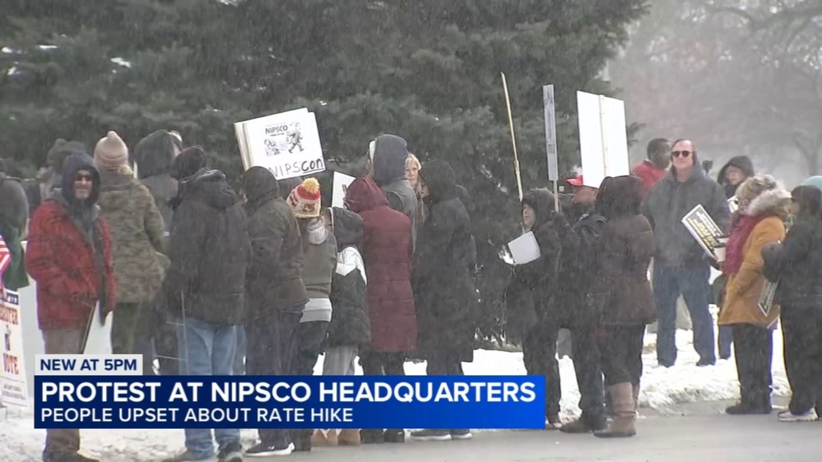 Protest held at NIPSCO headquarters in Northwest Indiana by customers upset over rate hike