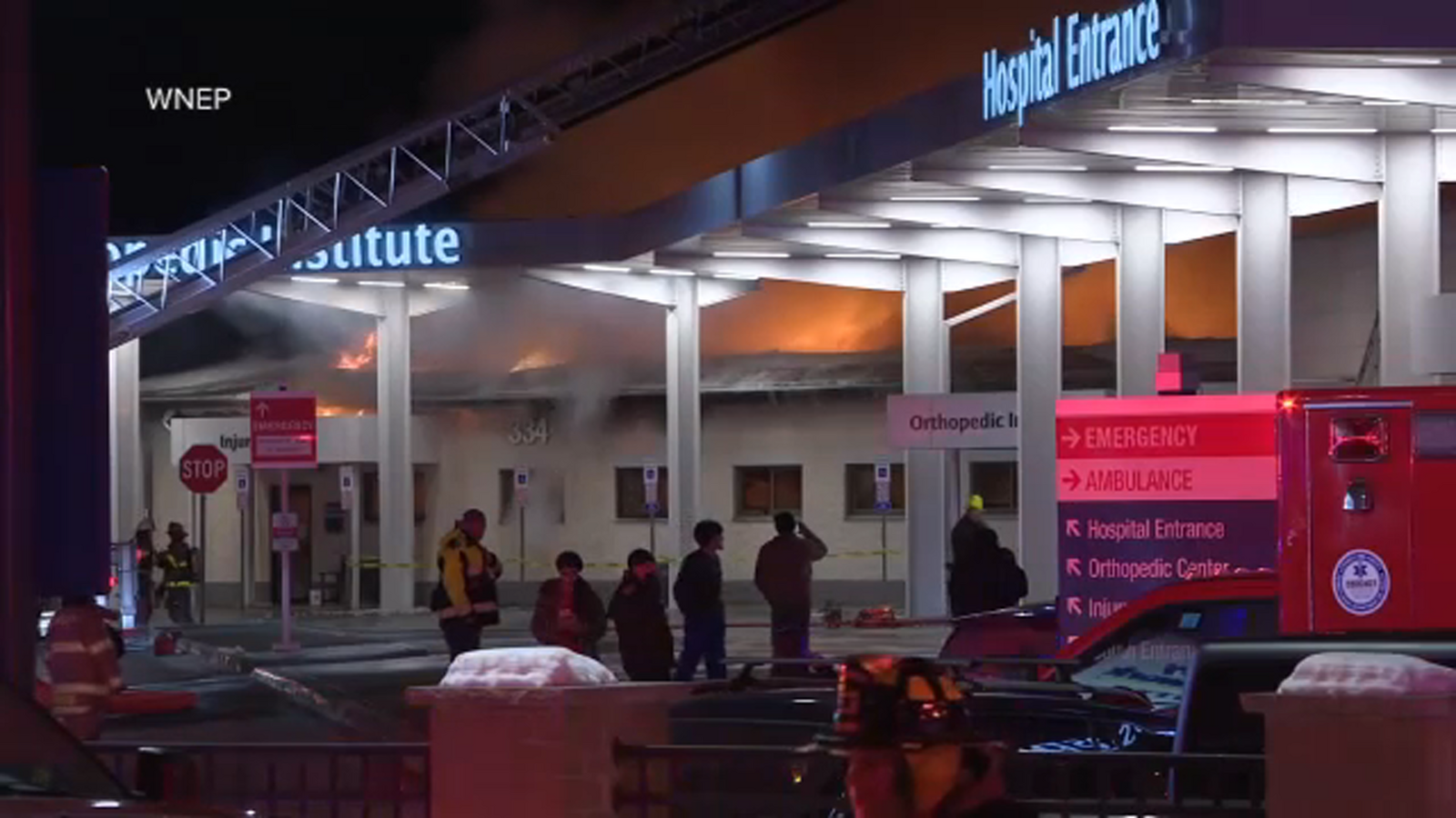 Emergency crews evacuate patients while battling blaze at Pennsylvania hospital