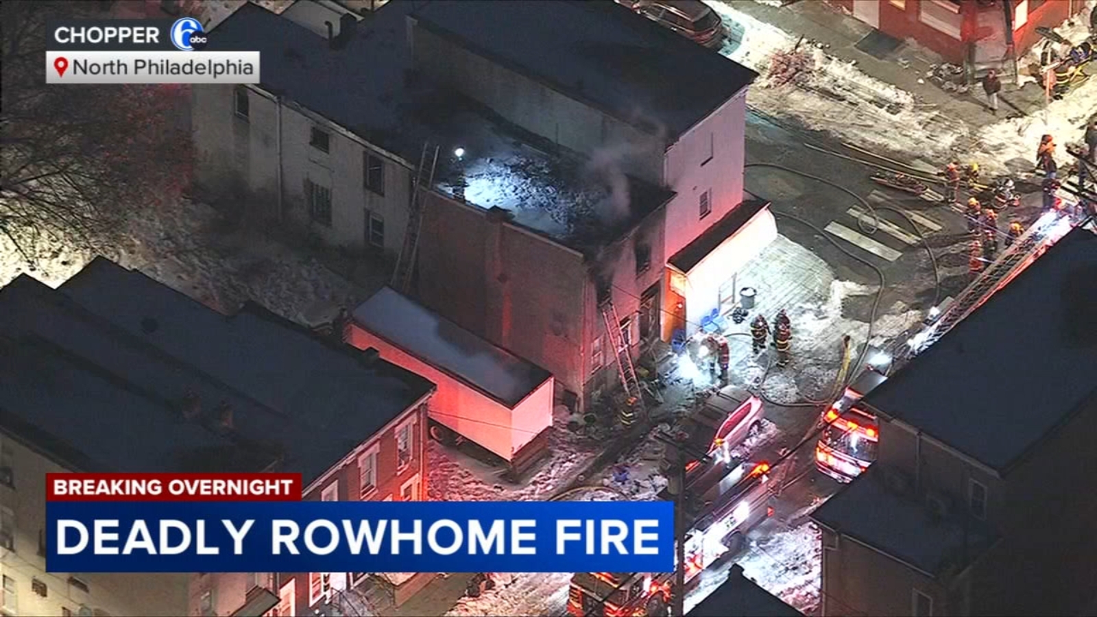 Man dies in row home fire in North Philadelphia