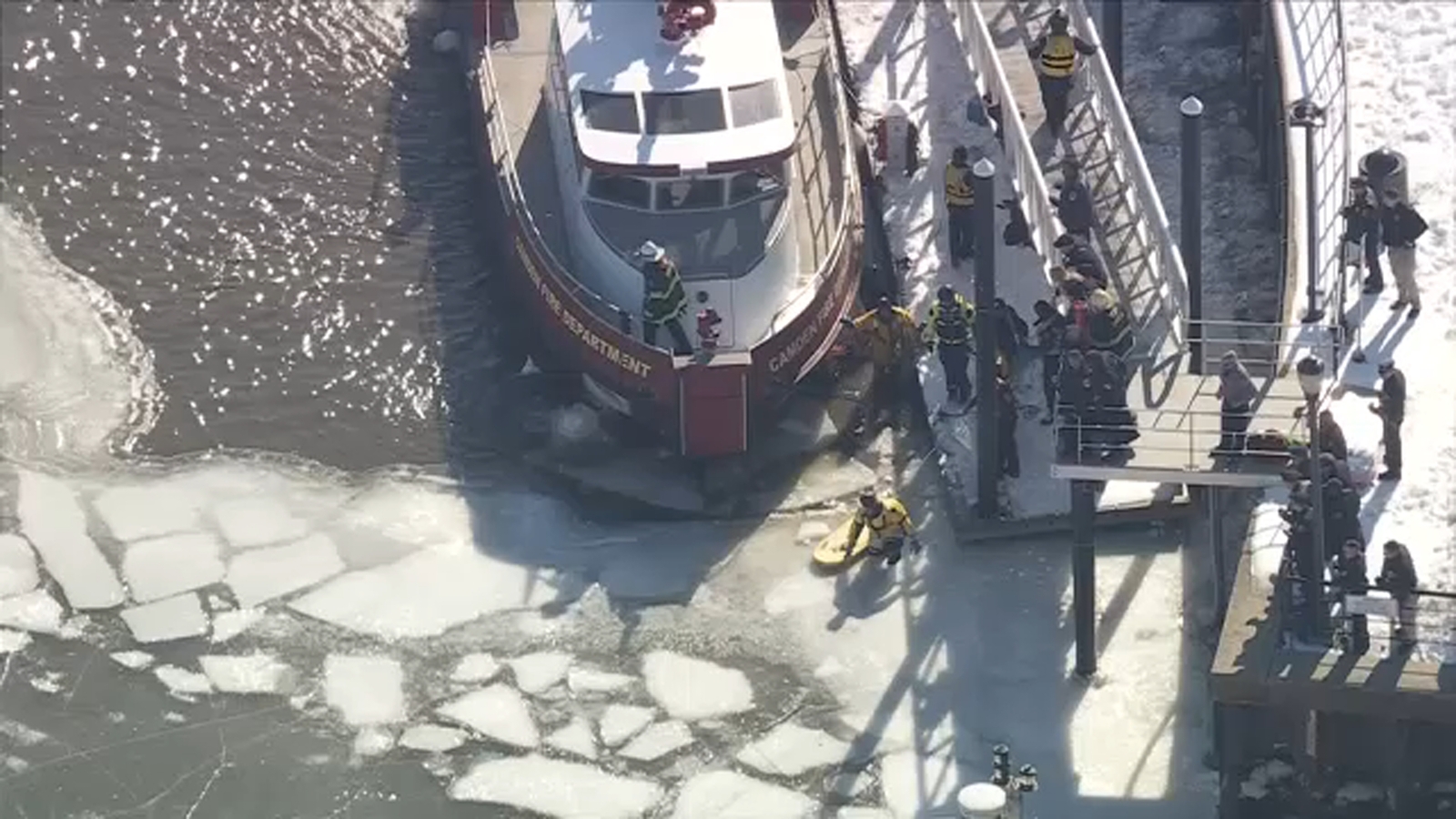 Firefighter dead after falling into Delaware River in Camden, New Jersey