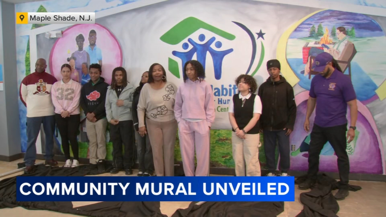 Camden City School District students unveil new mural in Maple Shade, New Jersey