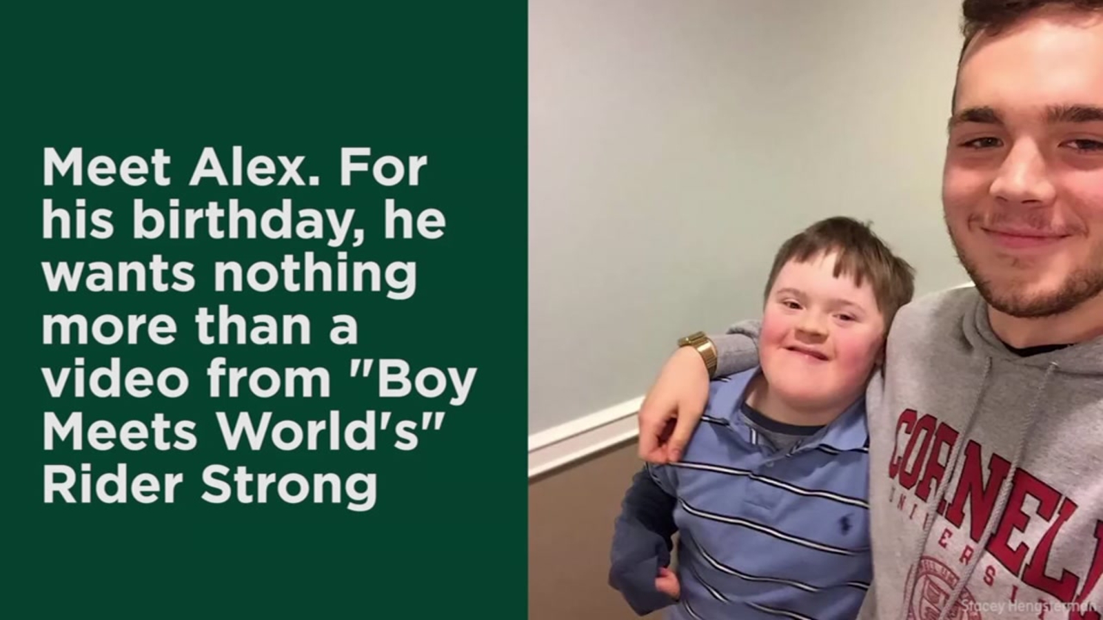 Help this boy with Down syndrome get his birthday wish from Rider Strong ABC7 Chicago