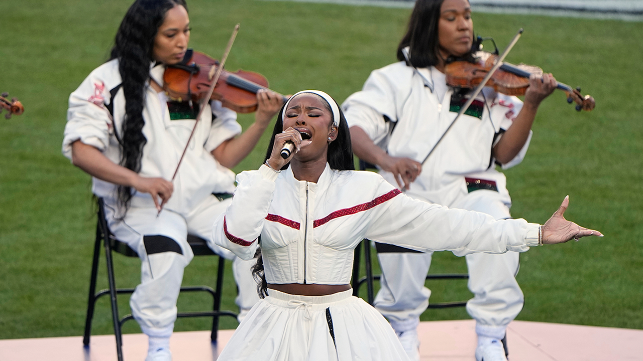Singer Coco Jones performs before the NFL Super Bowl 60 football game between the Seattle Seahawks and New England Patriots, Sunday, Feb. 8, 2026, in Santa Clara, Calif.