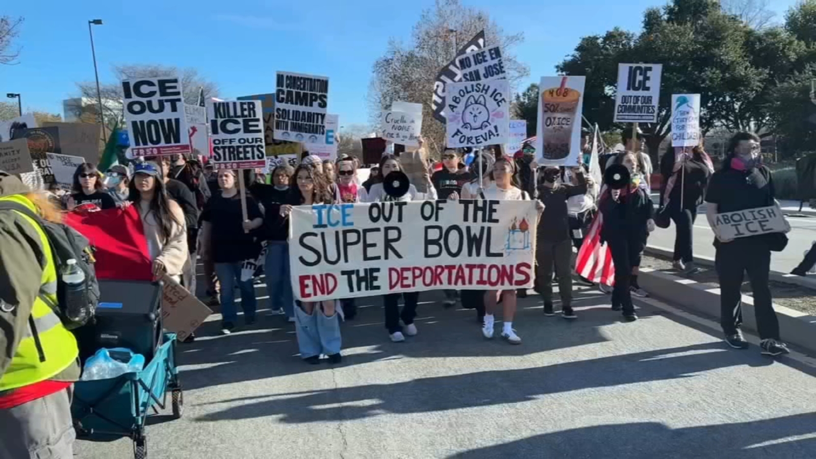 Rep. Ro Khanna joins anti-ICE protesters at demonstration outside Levi's Stadium