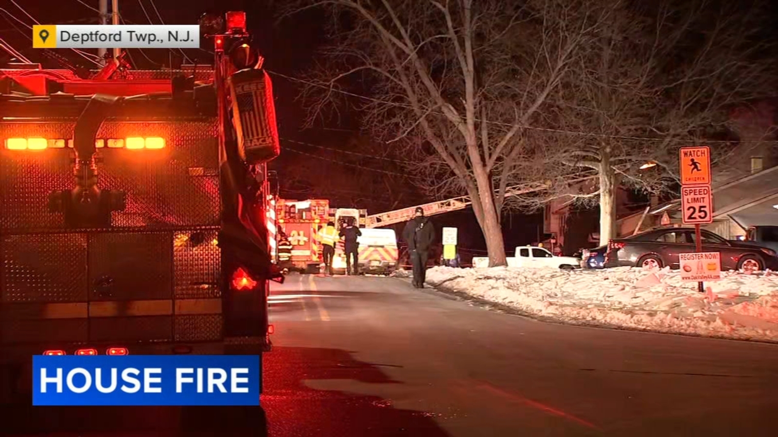 Firefighters battle blaze at home in Deptford Township, New Jersey ...