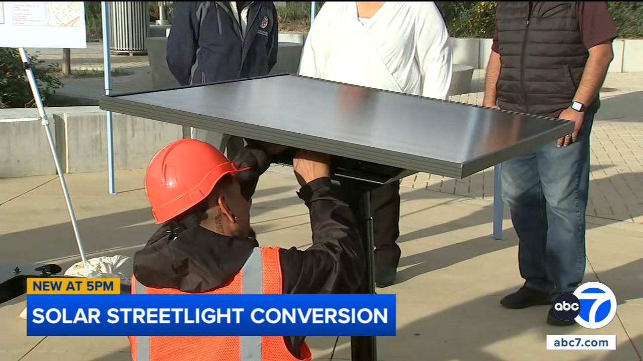 abc7.com - Carlos Granda - Solar-powered streetlights debut in parts of Los Angeles