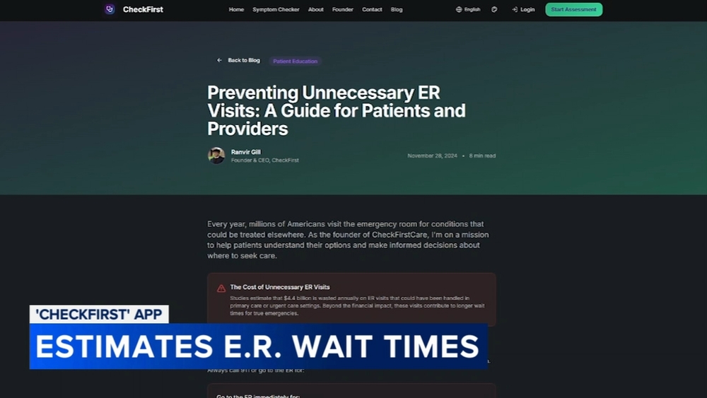 Teen's new app is designed to reveal ER wait times