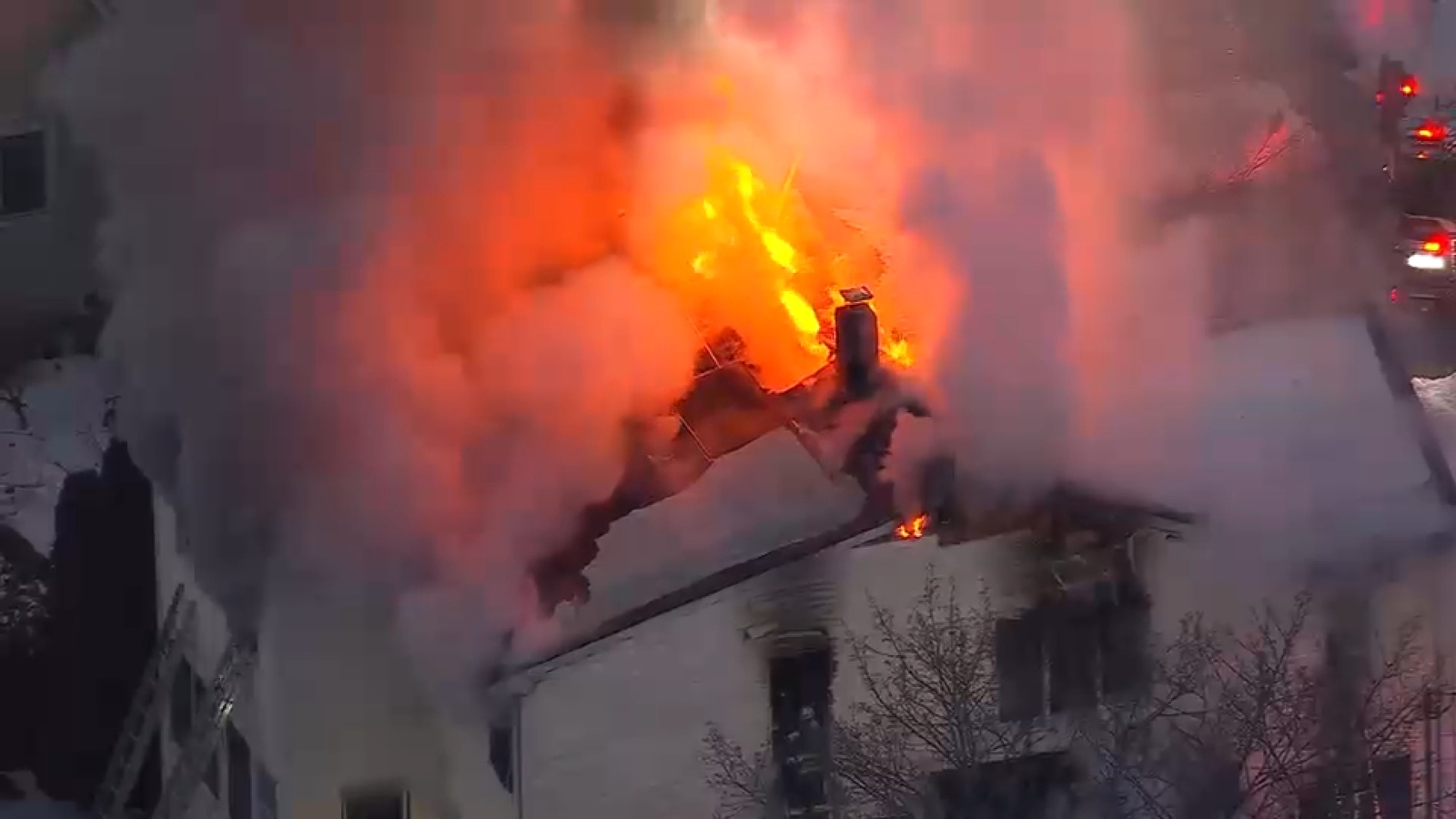 3-alarm fire burns through large home in Bergenfield, New Jersey