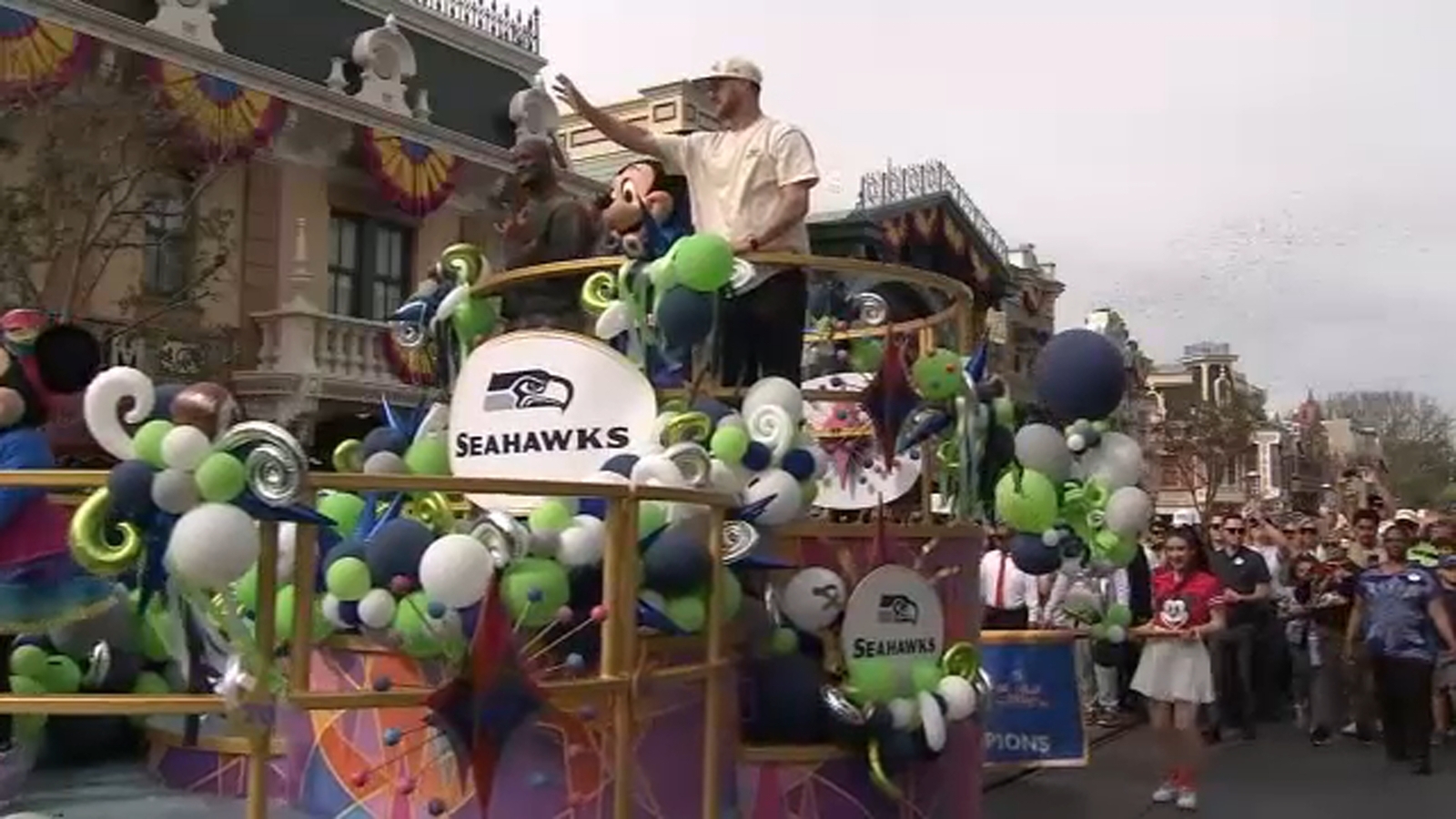 Seattle Seahawks celebrate Super Bowl victory with Disneyland parade