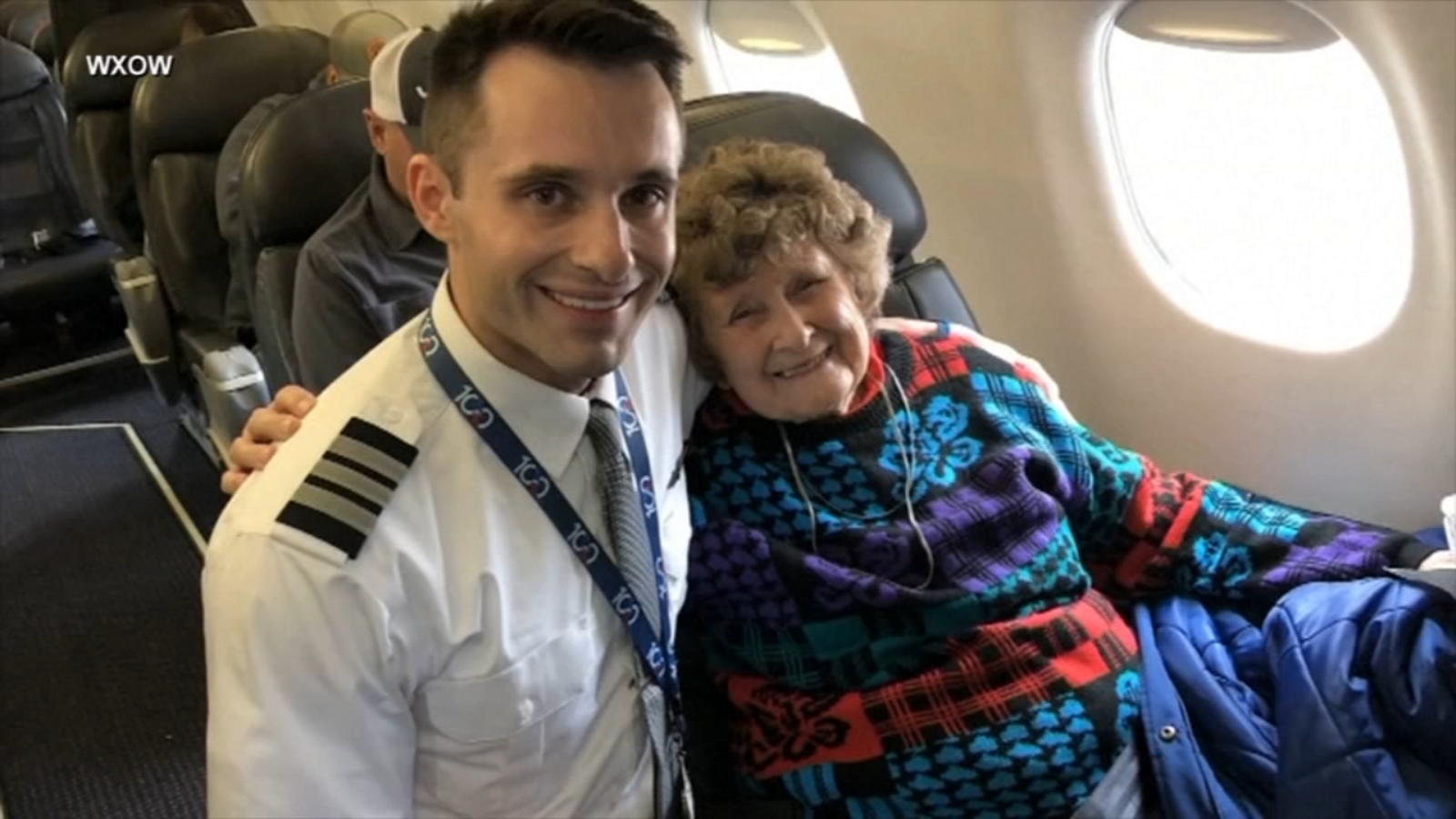 Grandson pilots 88-year-old grandmother's first ever flight