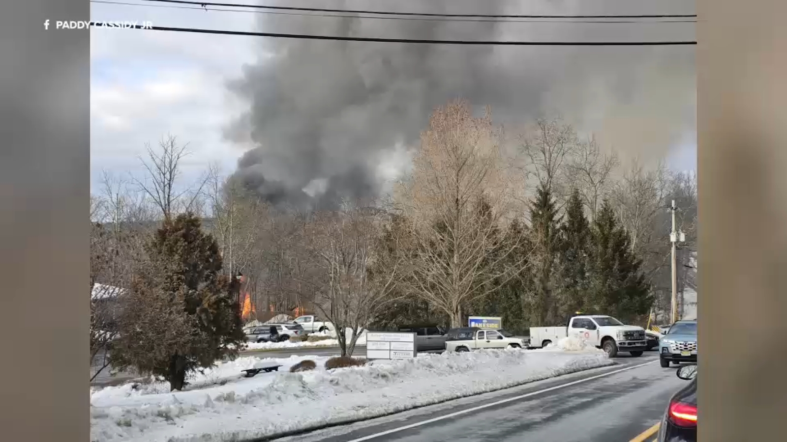 Crews battling fire at animal shelter in Andover, New Jersey
