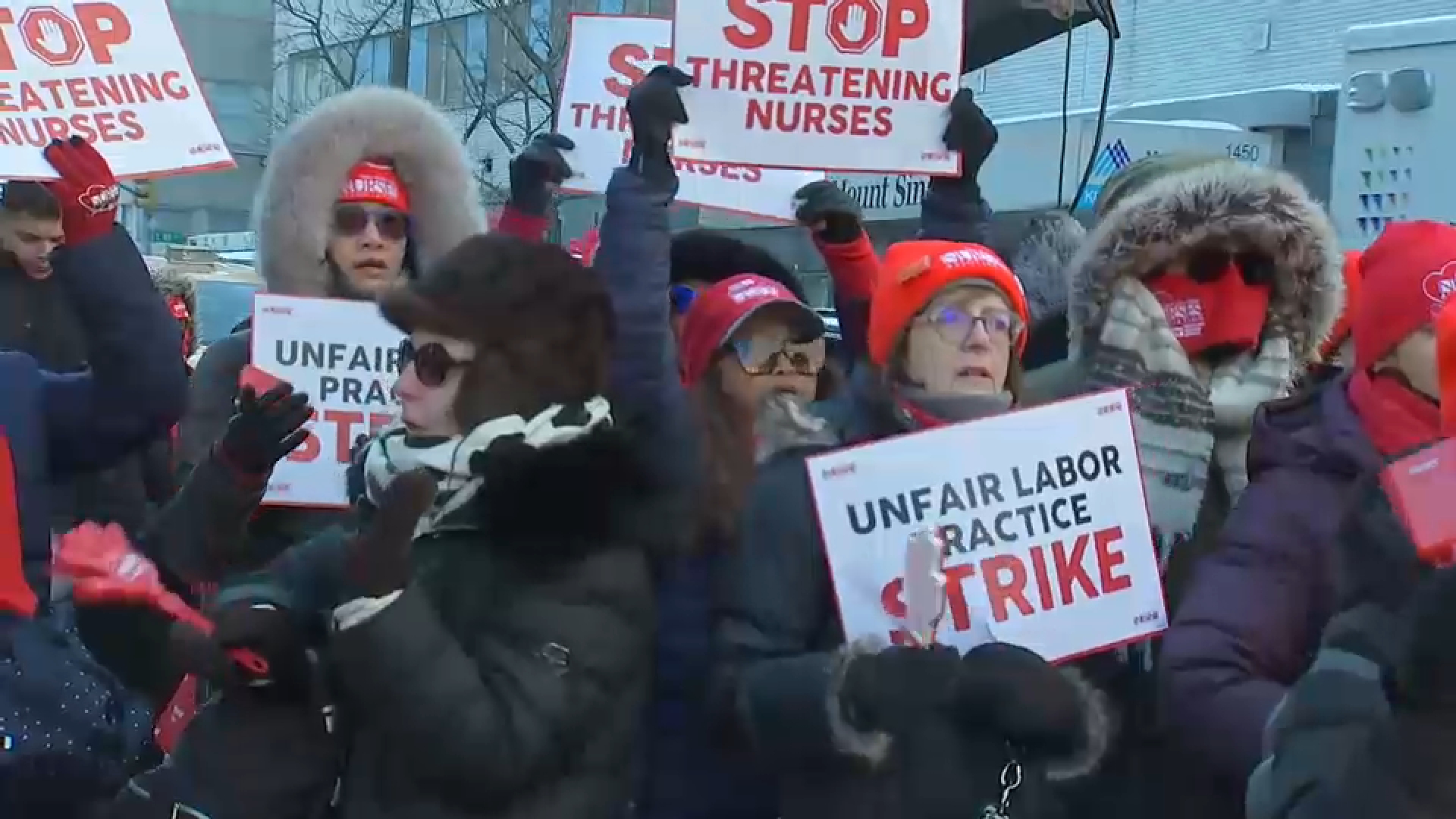 Strike continues for NY-Presbyterian nurses as other 2 hospitals ratify agreement