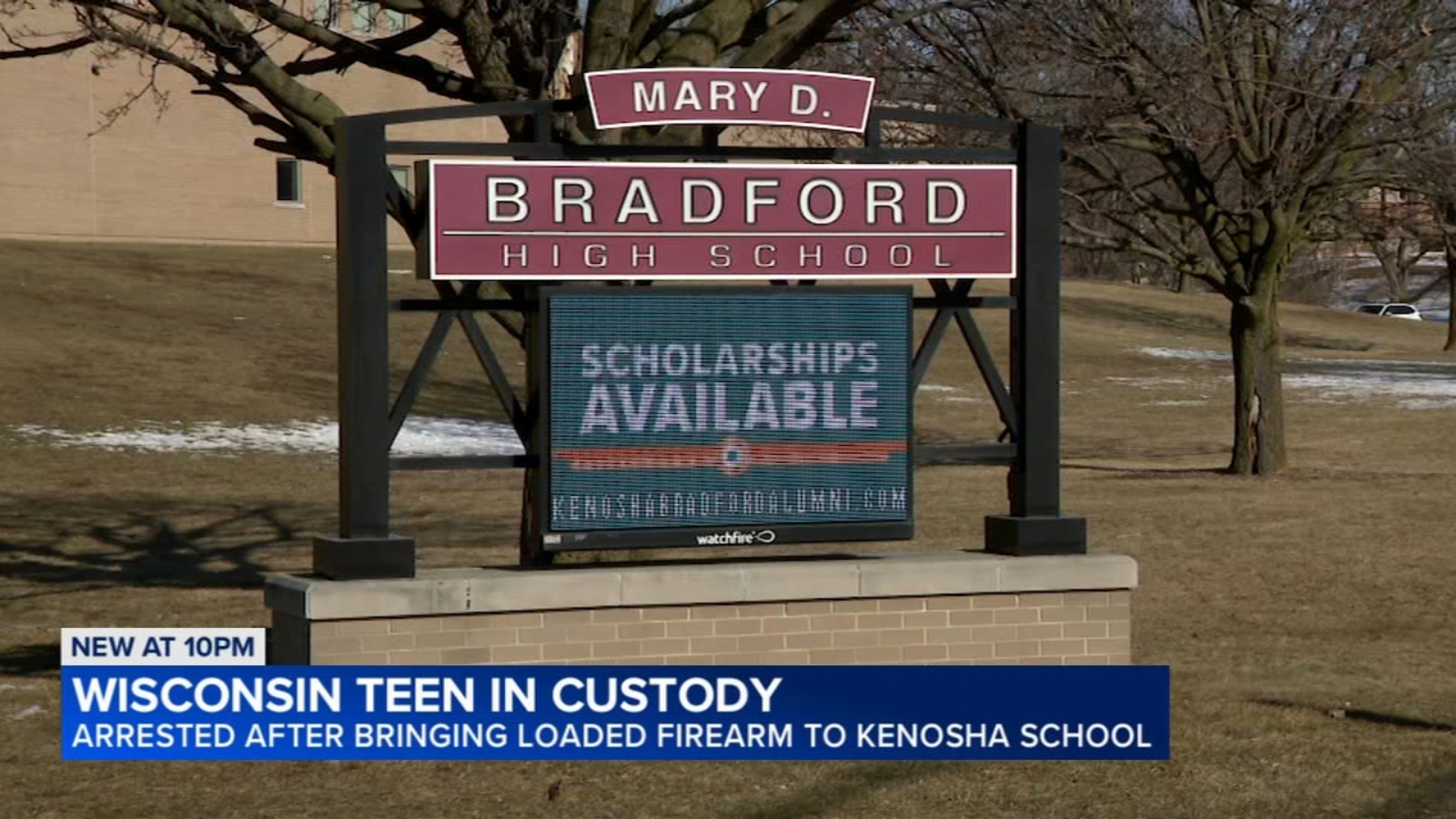 Teen arrested, accused of bringing loaded gun to high school in Kenosha, Wisconsin, police say