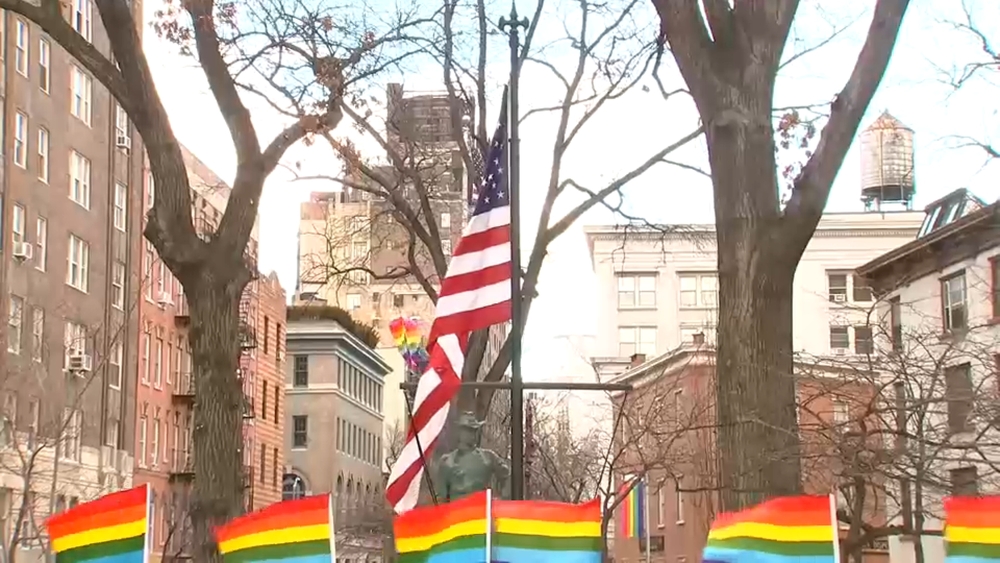 Rally held at Stonewall National Monument after Pride flag removed