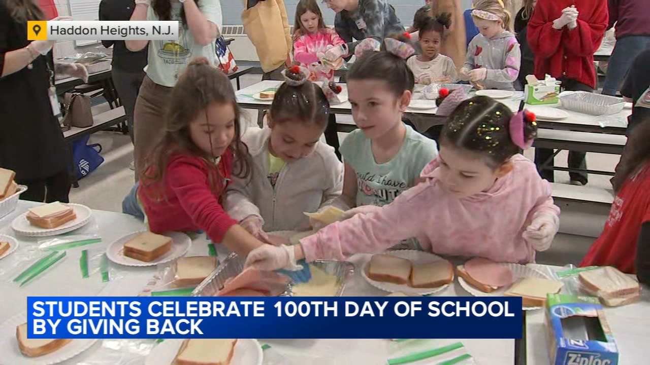 South Jersey students celebrate 100th day of school with donation effort