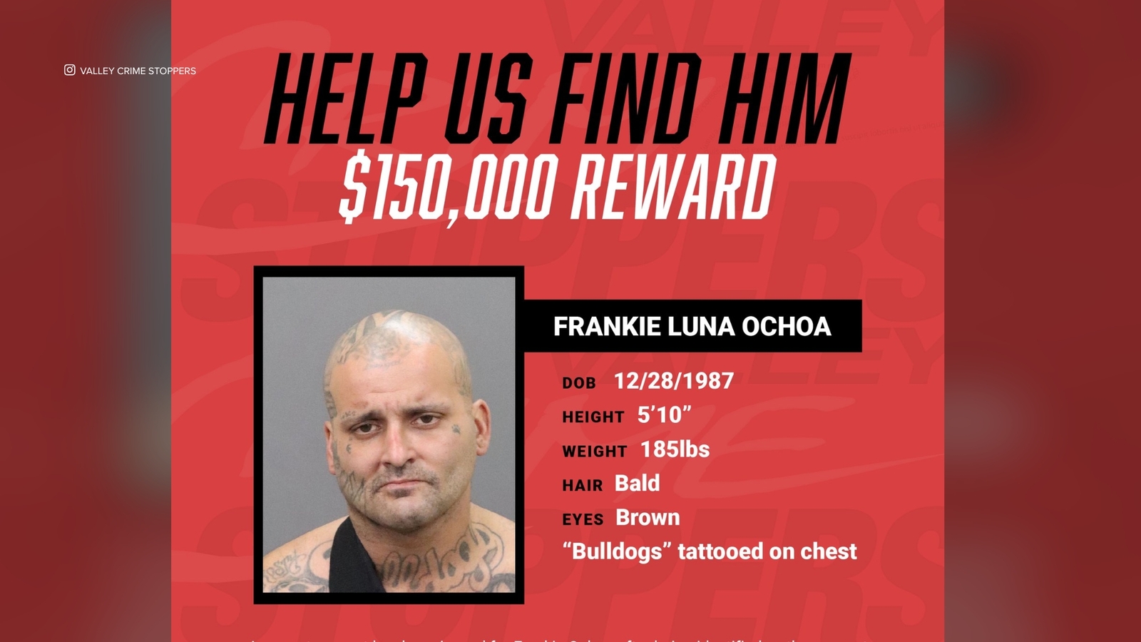 Man who robbed a postal worker in Central Fresno identified; $150k reward offered for information