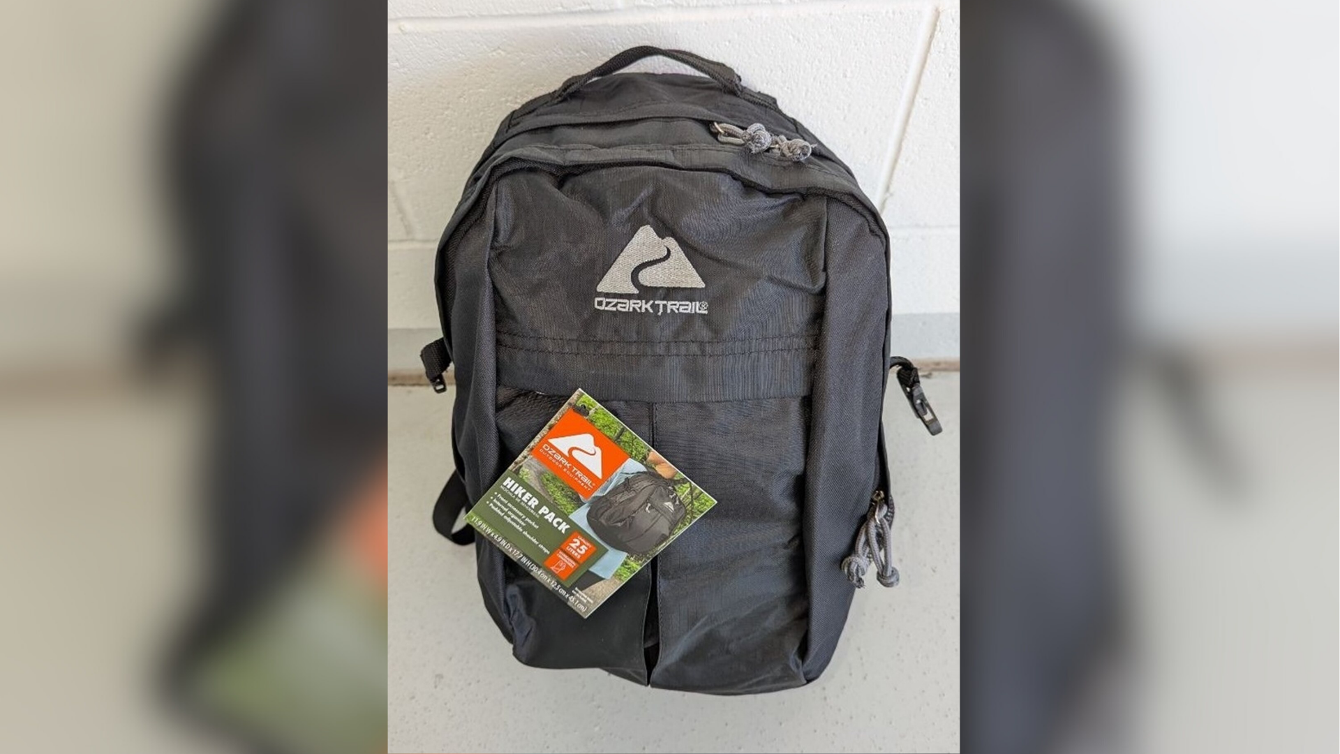 The FBI Phoenix posted a photo of a black, 25-liter 'Ozark Trail Hiker Pack' backpack the suspect was wearing in the Ring video in connection to the disappearance of Nancy Guthrie.