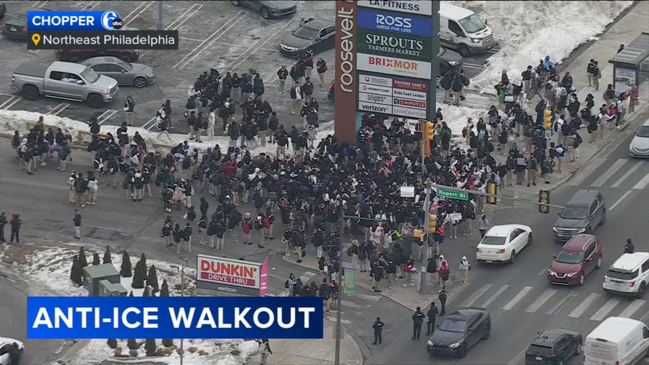 Northeast High School students stage anti-ICE protest