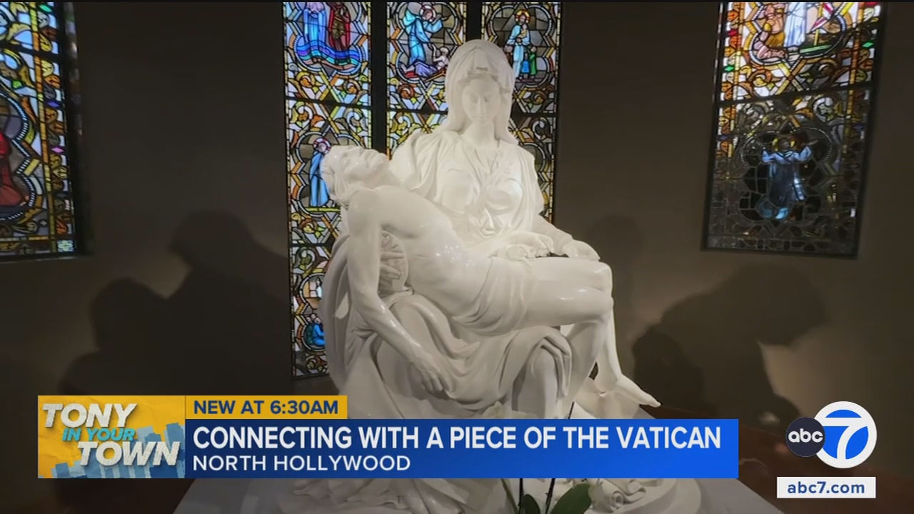 Replica sculpture at North Hollywood church allows people to connect with the Vatican