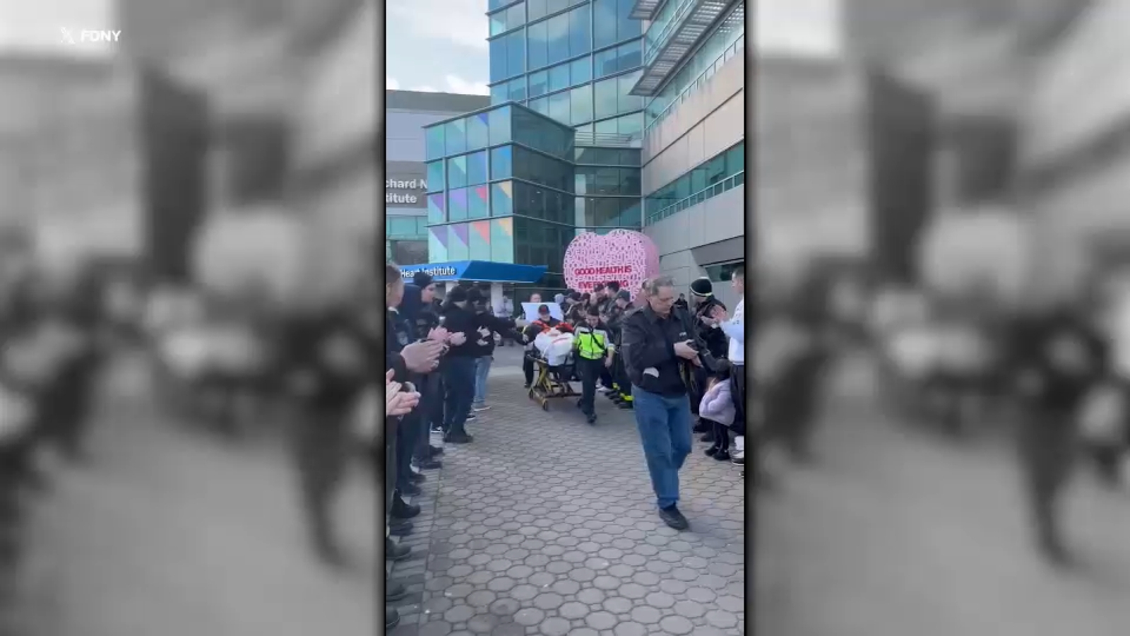 FDNY firefighter honored in walkout ceremony after two-week-long hospital stay
