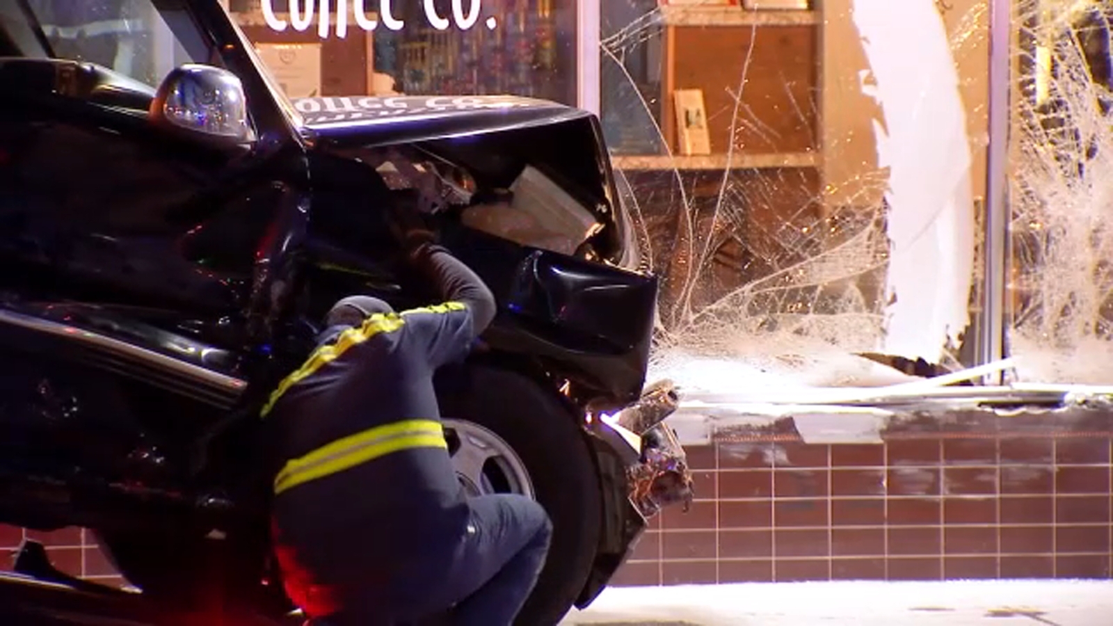Truck slams into Downtown Fresno coffee shop after running red light