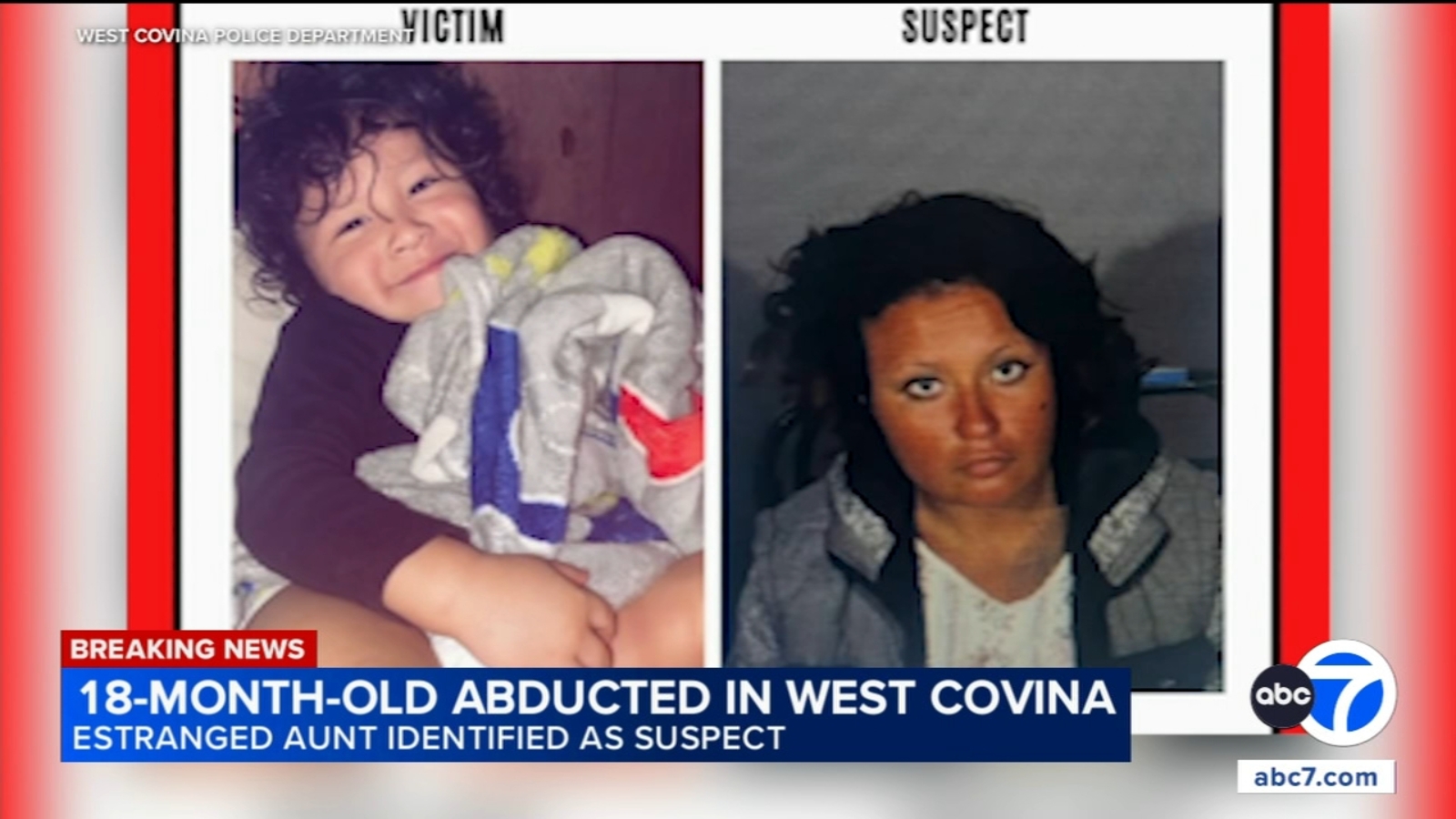 18-month-old Isaiah Sunel Nava allegedly abducted by estranged aunt Amber Alexis Destiny Zarate, West Covina police say 18-month-old Isaiah Sunel Nava allegedly abducted by estranged aunt Amber Alexis Destiny Zarate, West Covina police say