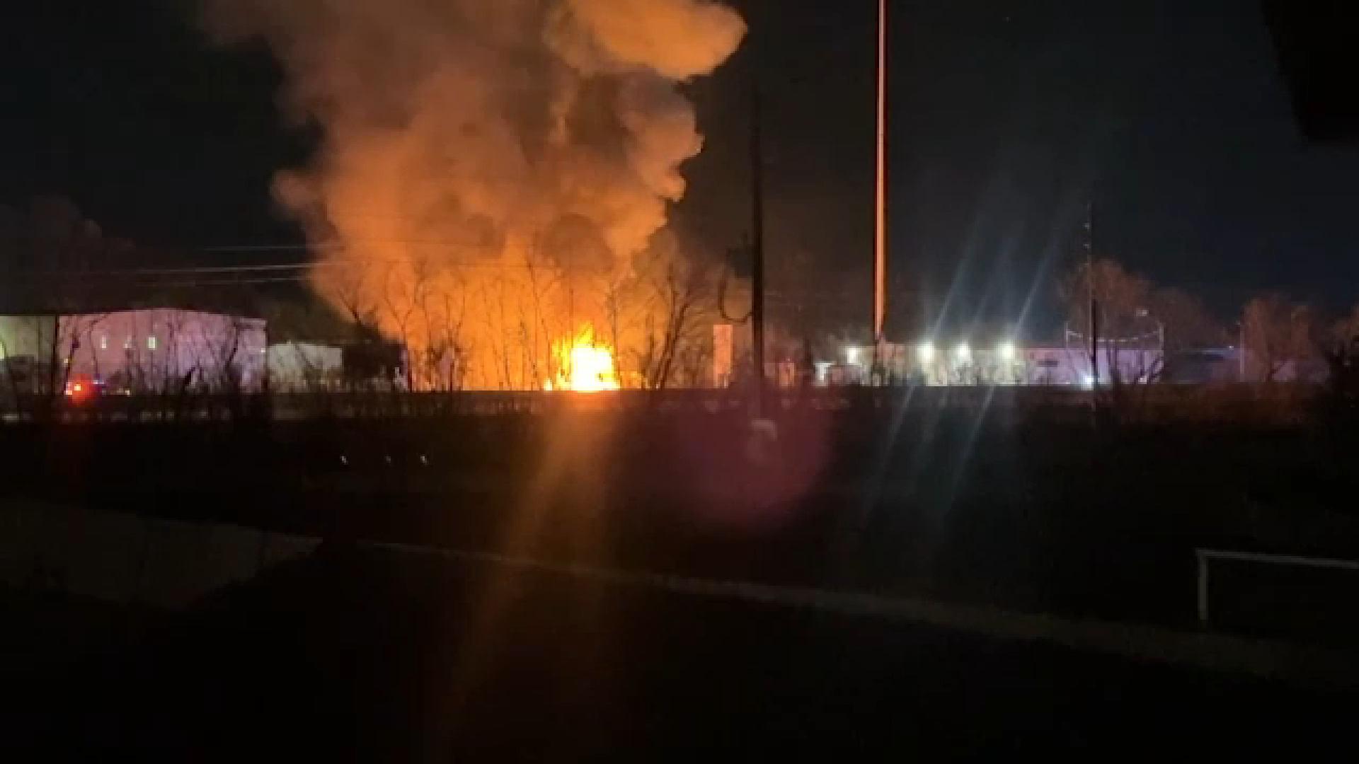 An ABC13 viewer sent images of the fiery crash on I-10 at FM 1409.