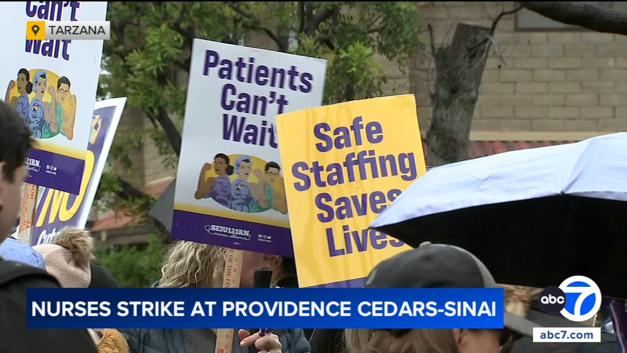 Nurses at Providence Cedars-Sinai in Tarzana go on strike