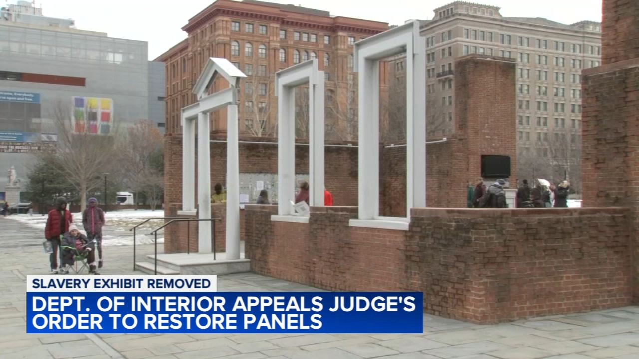Department of the Interior appeals order to restore slavery exhibits at President's House site