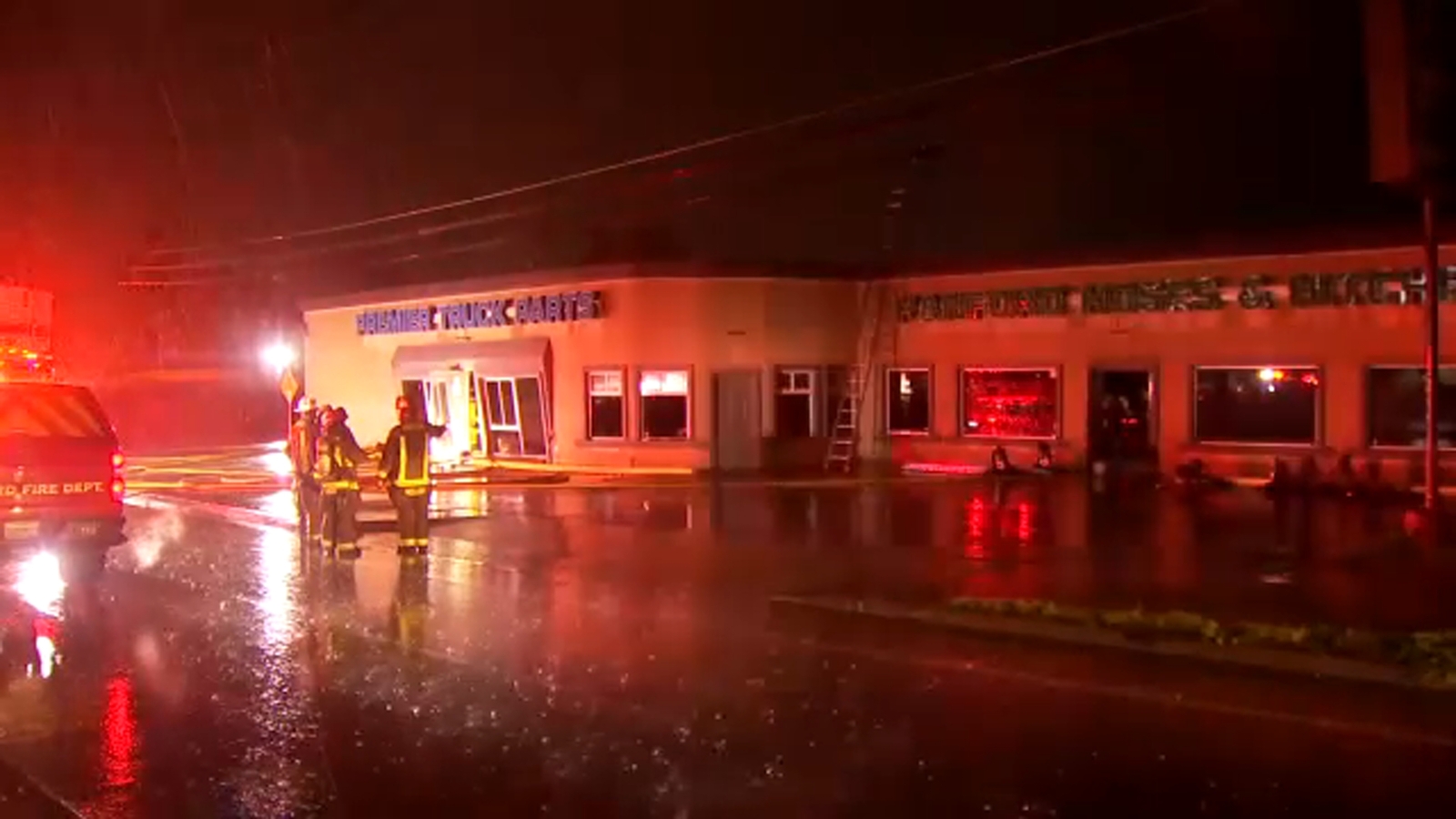 Fire breaks out at Premier Truck Parts in Hanford