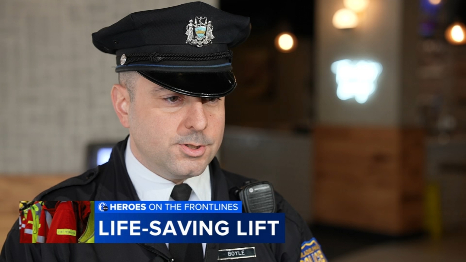 Philadelphia police sergeant carries man to safety during high‑rise hotel fire