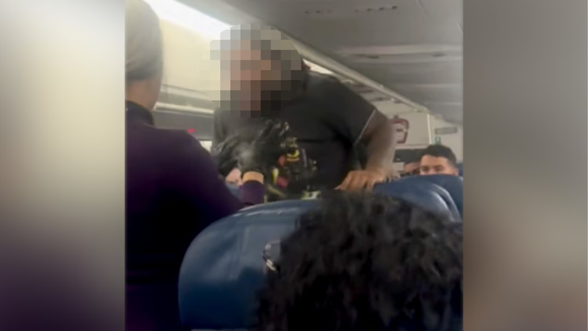 A man has been detained by police after allegedly attempting to breach the cockpit of a Delta Airlines flight and assaulting another passenger, Feb. 18, 2026, at the William P Hobby Airport in Houston, Texas.