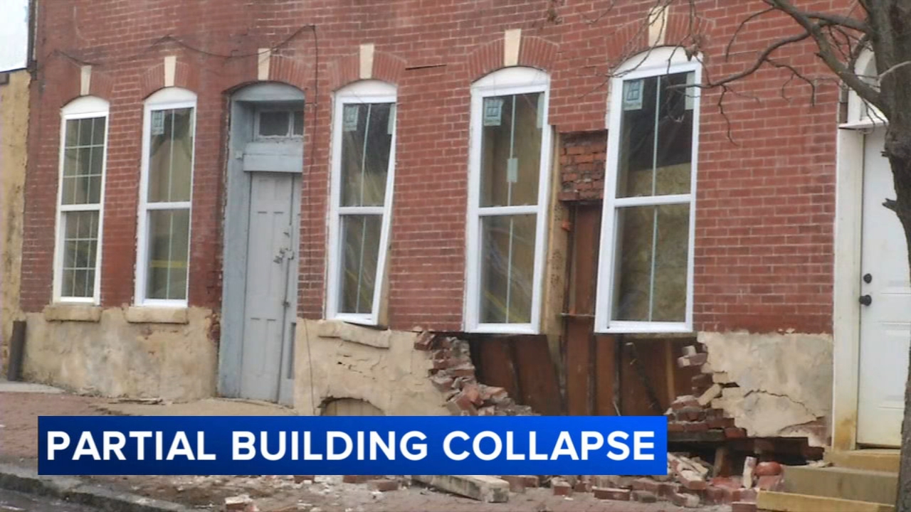 Partial building collapse closes Wilmington street; no injuries reported