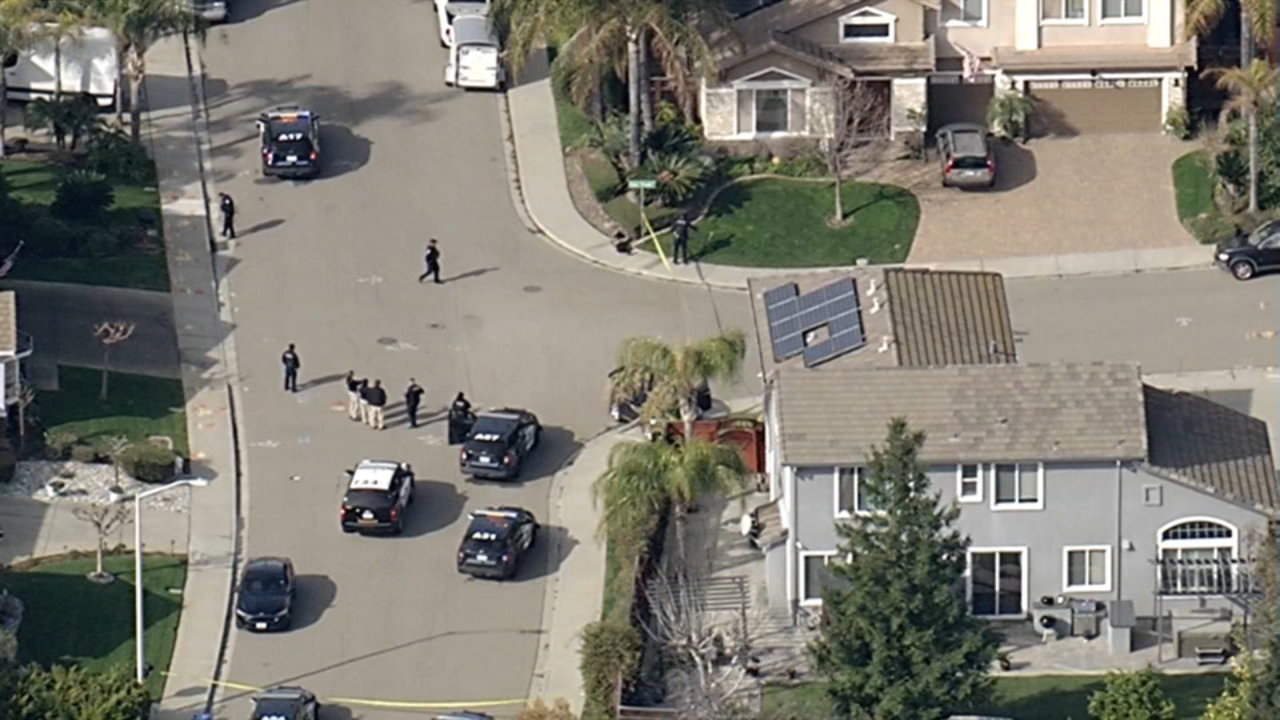 Antioch police scene in the Southwood Court residential neighborhood.