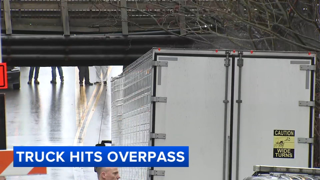 Service resumes on SEPTA's Thorndale line after truck hits overpass in Wynnewood, Pa.