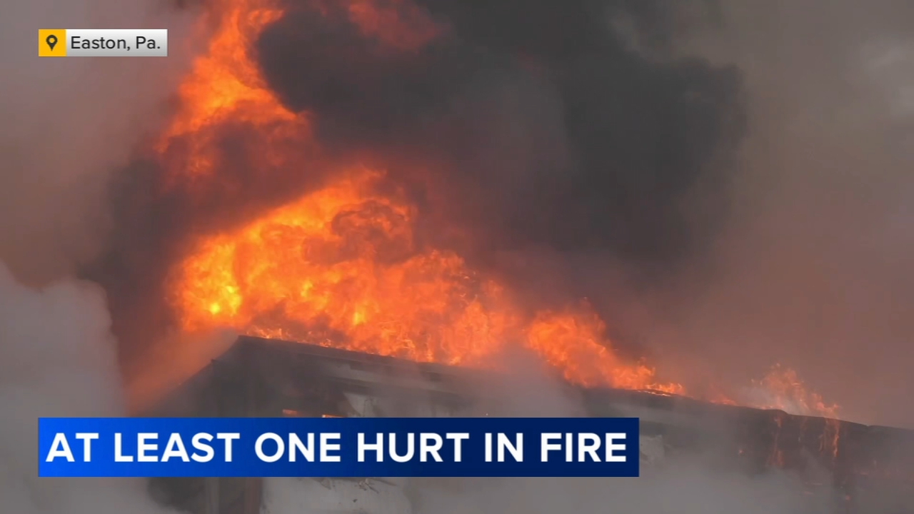 3-alarm fire burns through multi-story building in Easton, Pa.
