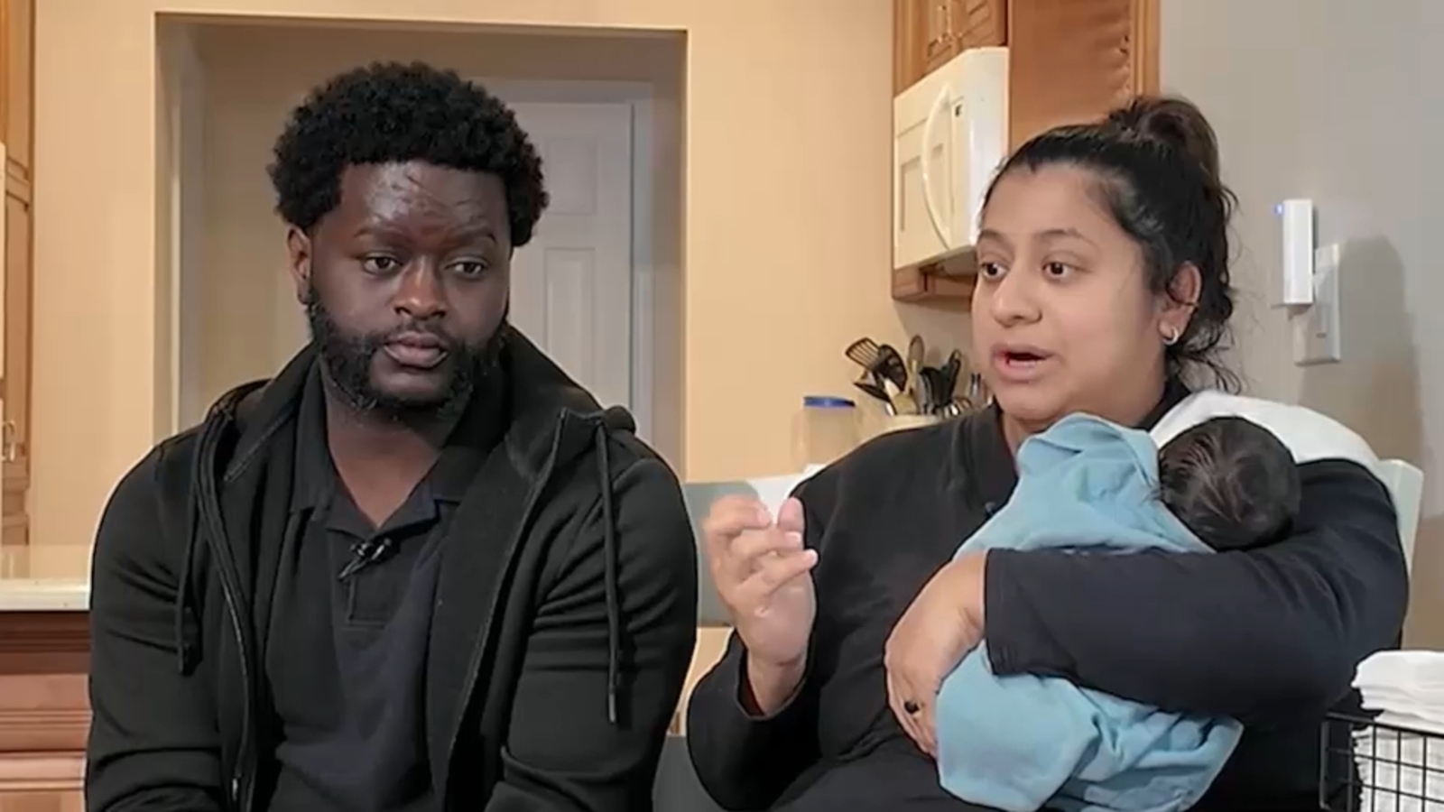 Exclusive: LI couple shares story after mother gave birth alone in hospital bathroom