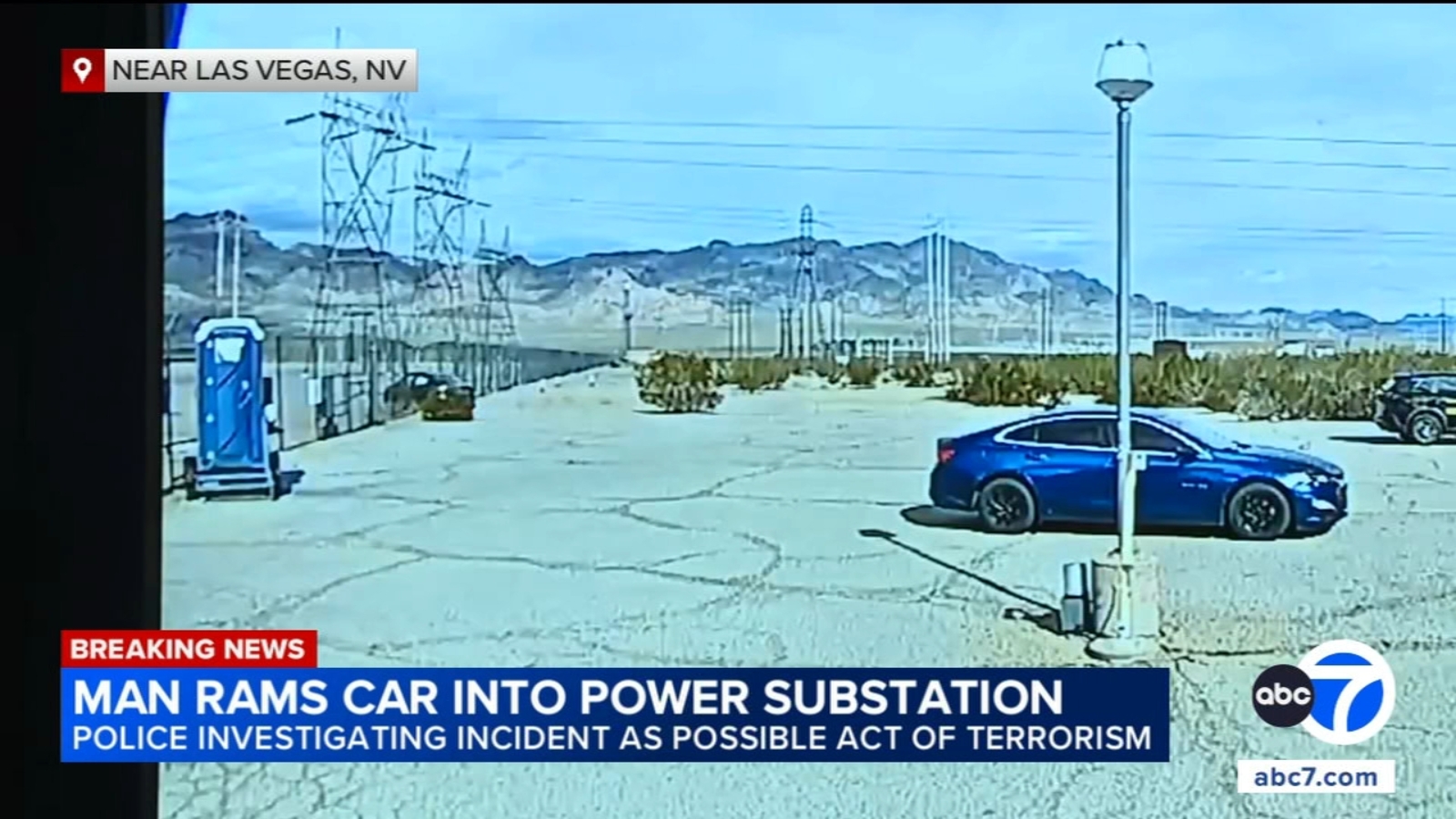 Man rams car into LADWP-owned facility near Las Vegas; police looking into possible act of terrorism
