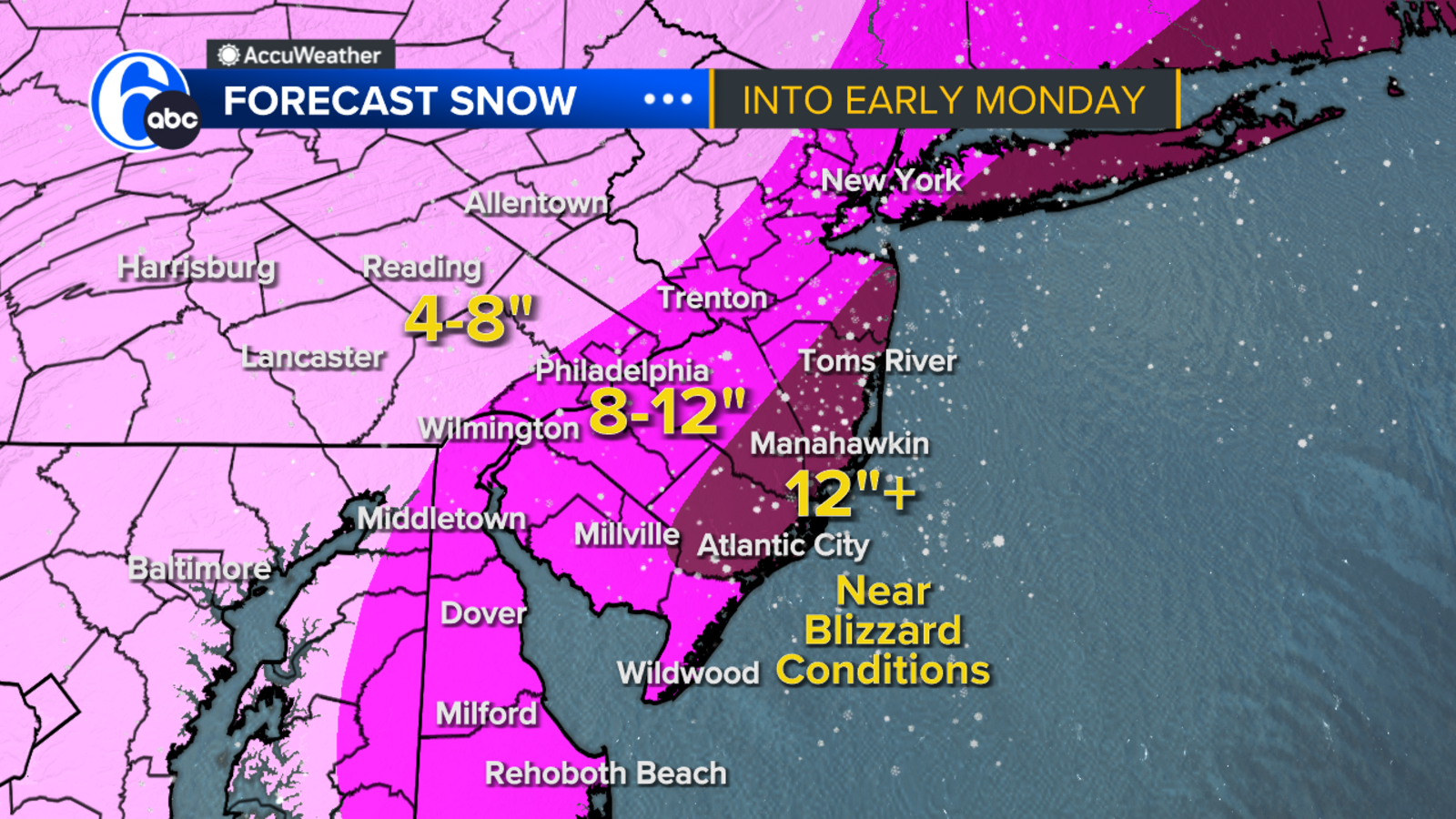 Tracking heavy snow in the Philadelphia; blizzard conditions possible near shore | Live Updates