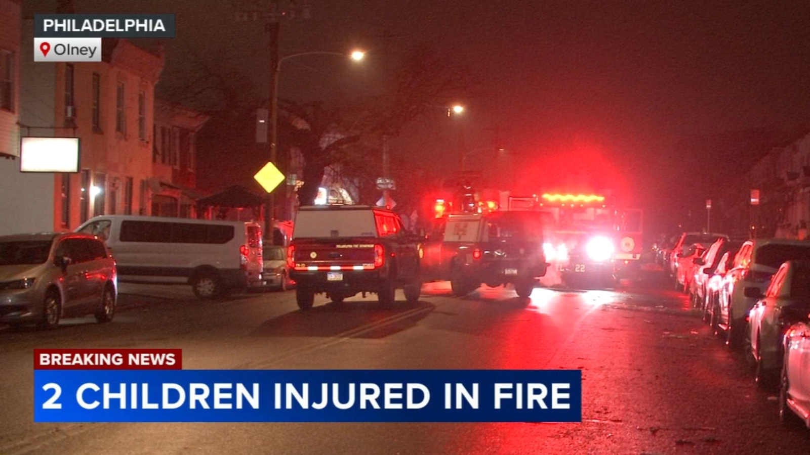 2 children hospitalized after fire in Philadelphia's Olney neighborhood