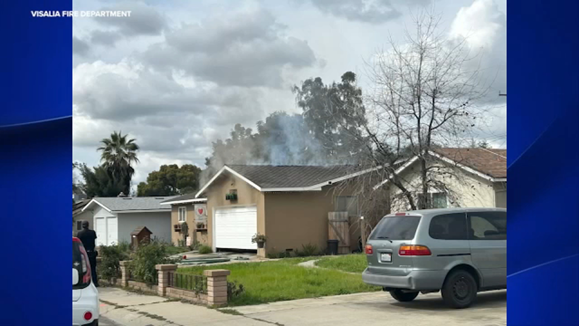 Attic fire breaks out in Visalia home