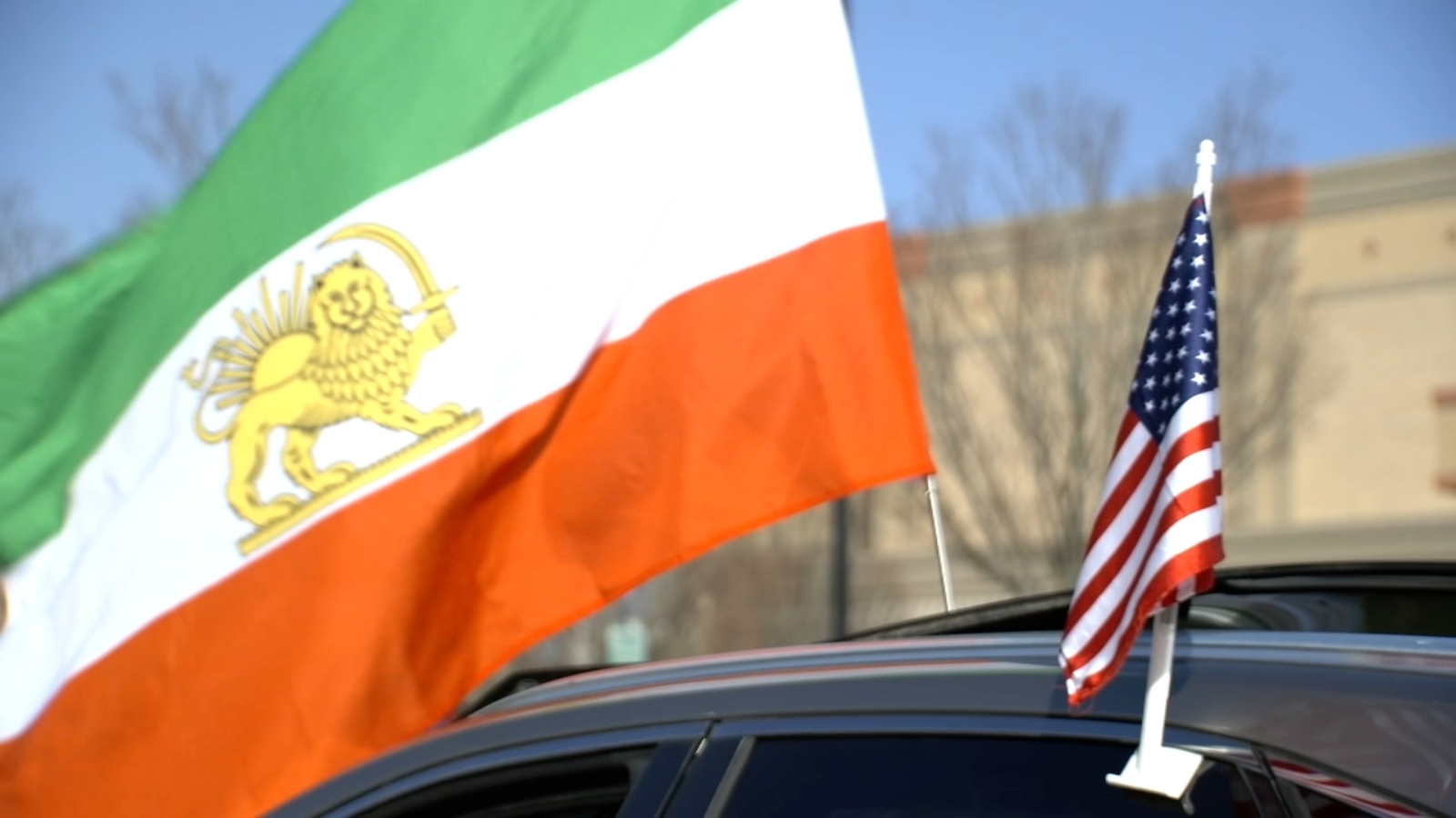 Iranians in Raleigh hold car rally to urge US action to end regime, bring freedom in Iran