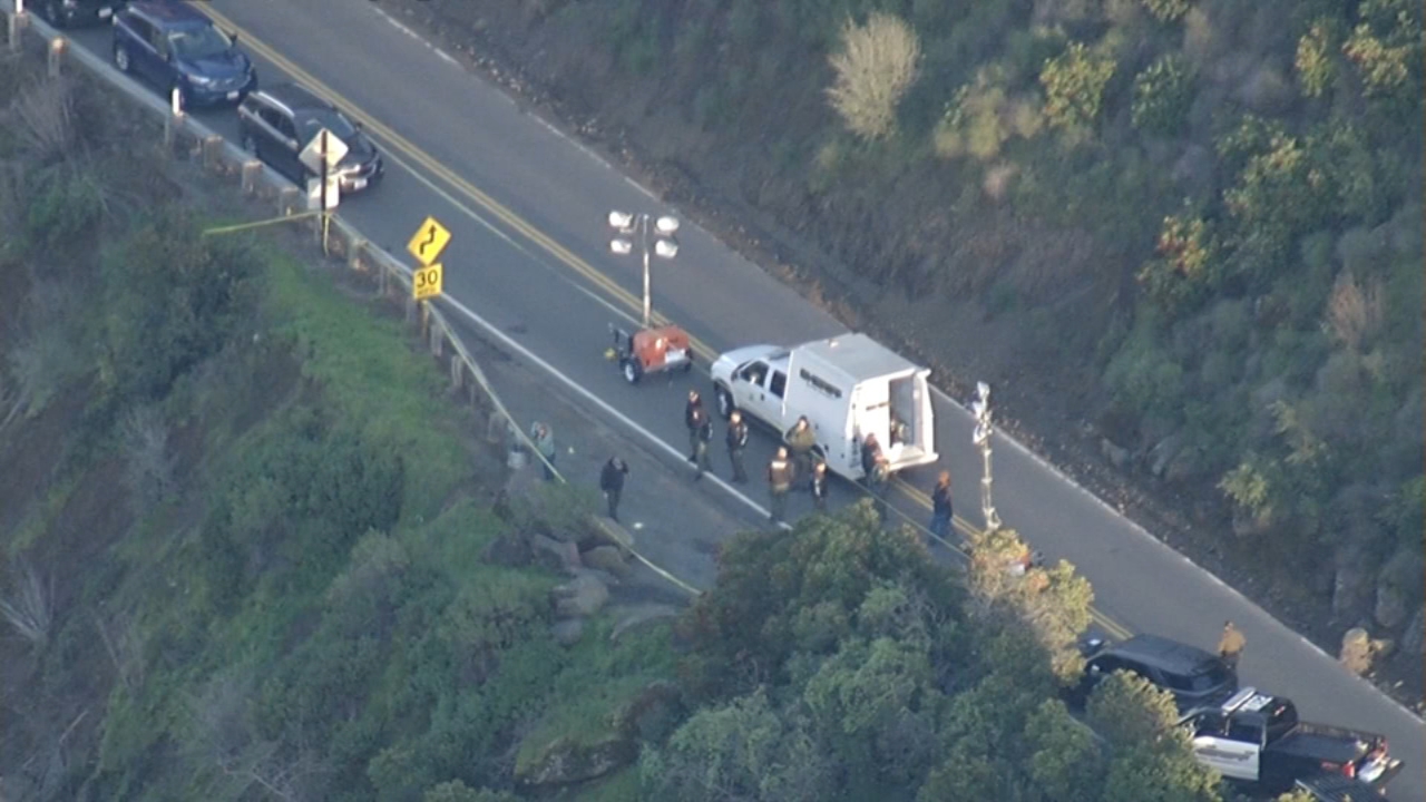 Authorities investigate a body found near Berryessa Lake in Napa County.