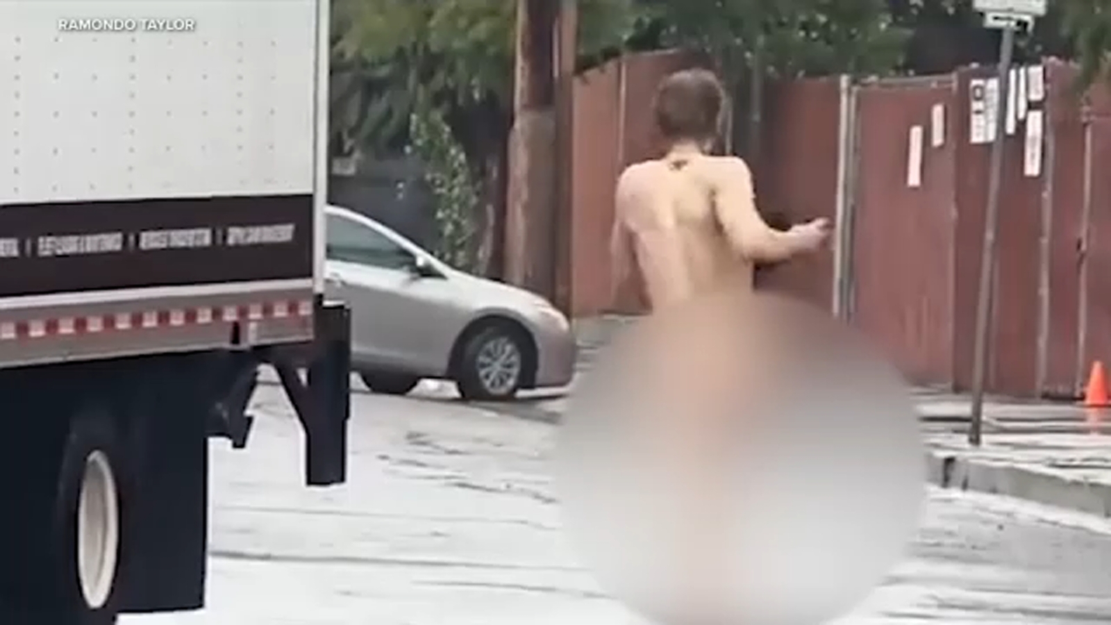 Naked driver runs from serious crash scene in East Hollywood, bizarre video shows Naked driver runs from serious crash scene in East Hollywood, bizarre video shows